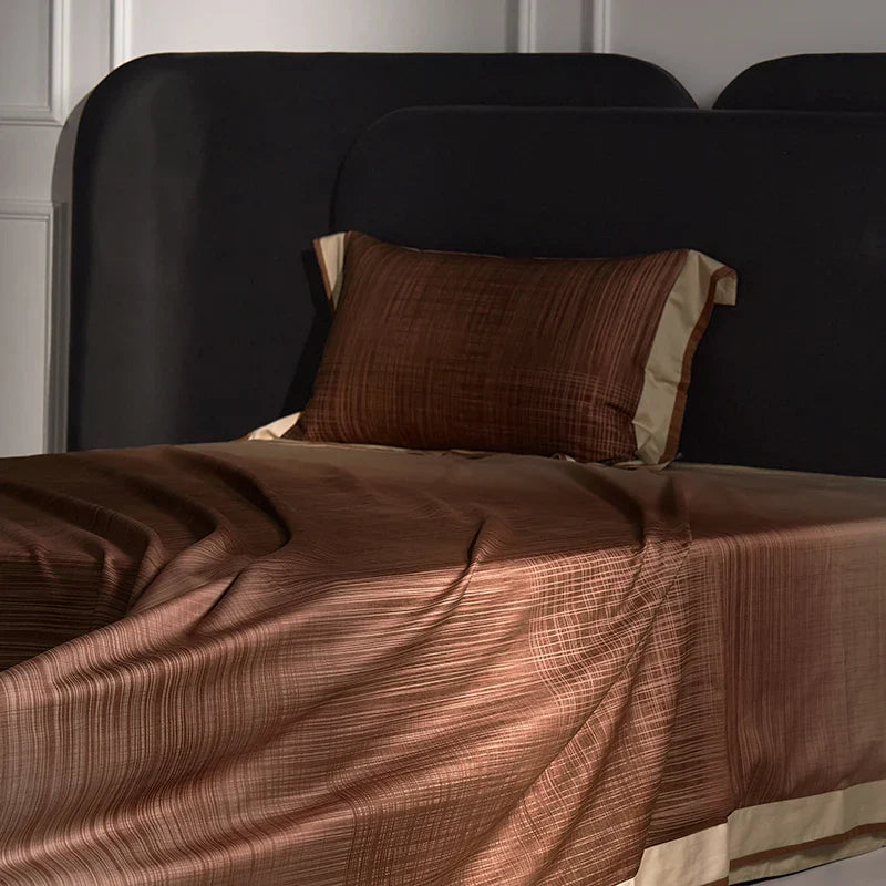 Afralia™ Luxury Lyocell Cotton Brushed Duvet Cover Set 4Pcs