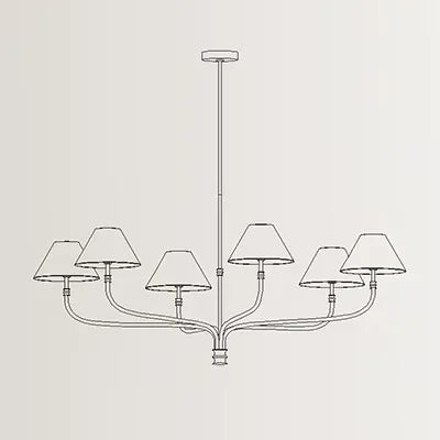Midcentury Chandelier Minimalist Wrought Iron Light Afralia™ Black Gold Lights