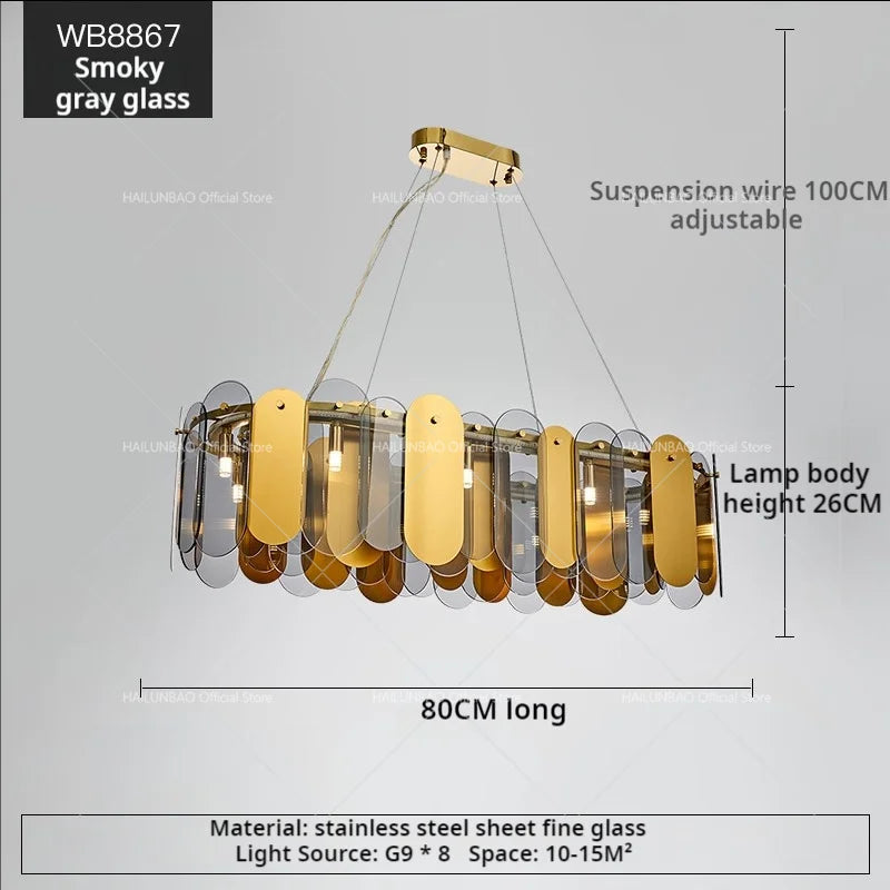 Afralia™ Postmodern Chandelier: LED Living Room Diningroom Bedroom Clothing Store Light