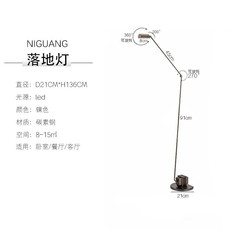 Afralia™ Swing Arm Floor Lamp for Living Room Study Bedroom Reading Lumina Design