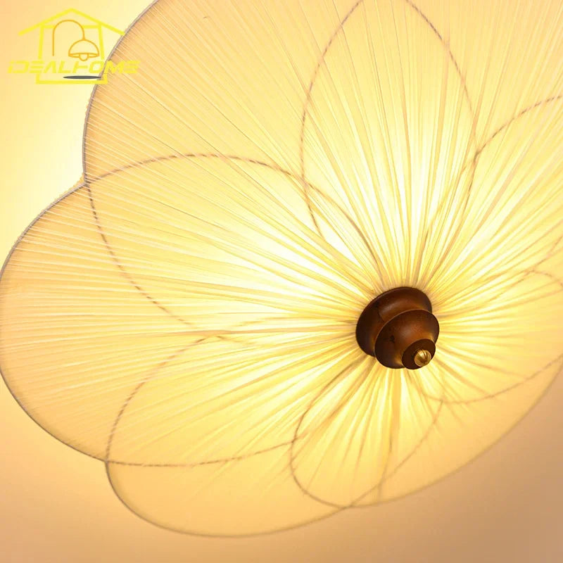 Afralia™ Plum Blossom LED Solid Wood Ceiling Lamp for Bedroom Living Room