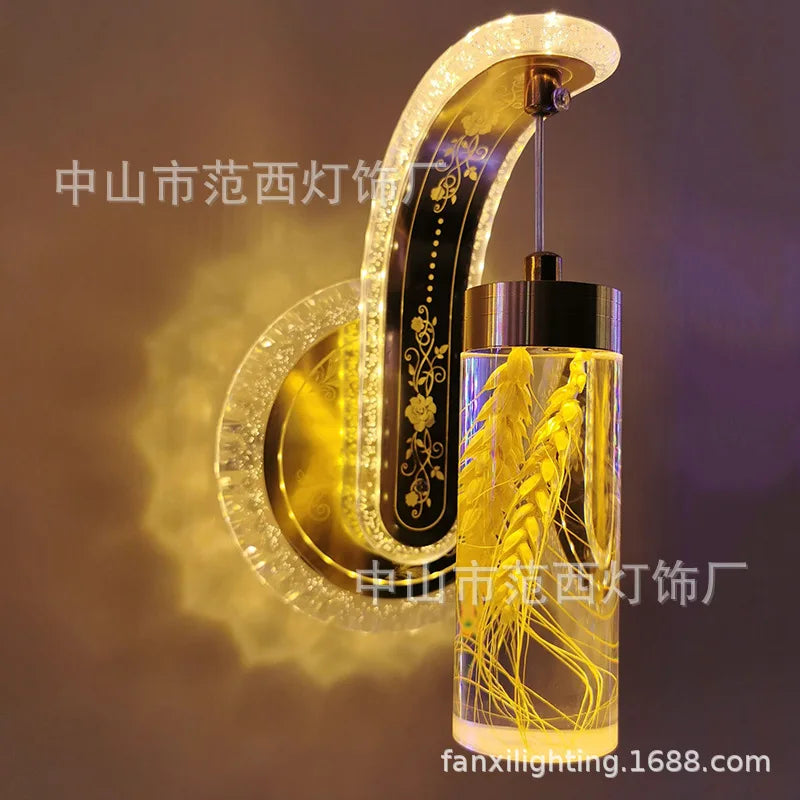 Afralia™ Colorful Pressed Flower Wall Sconce LED Lights