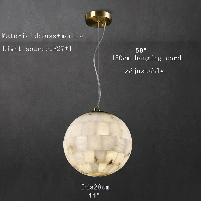 Afralia™ Marble Ball Pendant: Modern, Dimmable LED for Dining Table & Kitchen Island