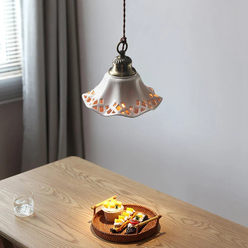 Afralia™ Ceramic LED Pendant Lamp: Modern Simple Indoor Decor Lighting for Home & Restaurant