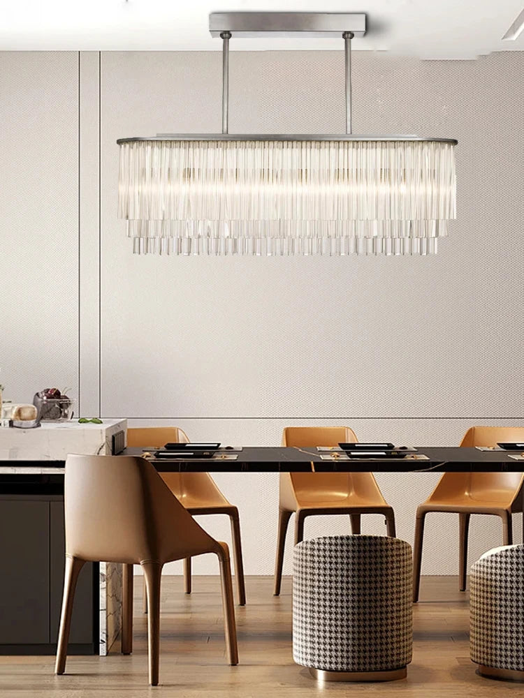 Afralia™ Classic Crystal Bar Chandelier for Hotel Dining Decor