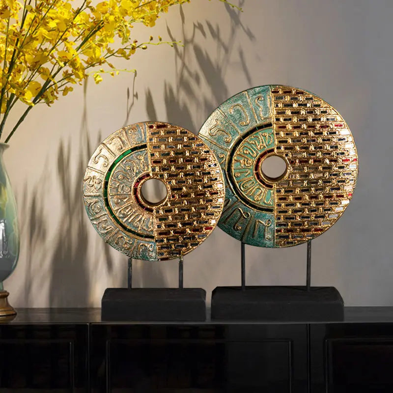 Afralia™ Solid Wood Carving Decorations for Southeast Asian Style Home Hotel Living Room