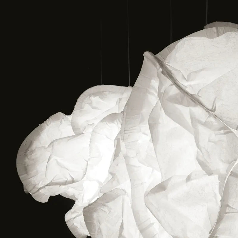Afralia™ Cloud White Pendant Light: Rice Paper Ball Lampshade for Kitchen Island, Restaurant & Kids Room
