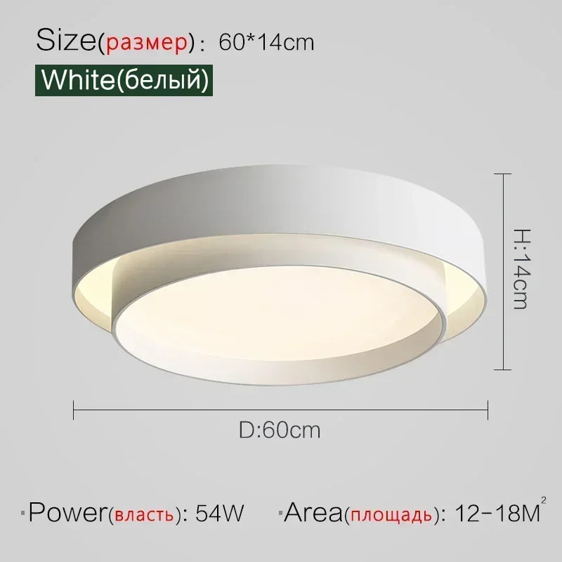 Afralia™ LED Ceiling Light Modern Minimalist Indoor LightingFixture White Black Grey