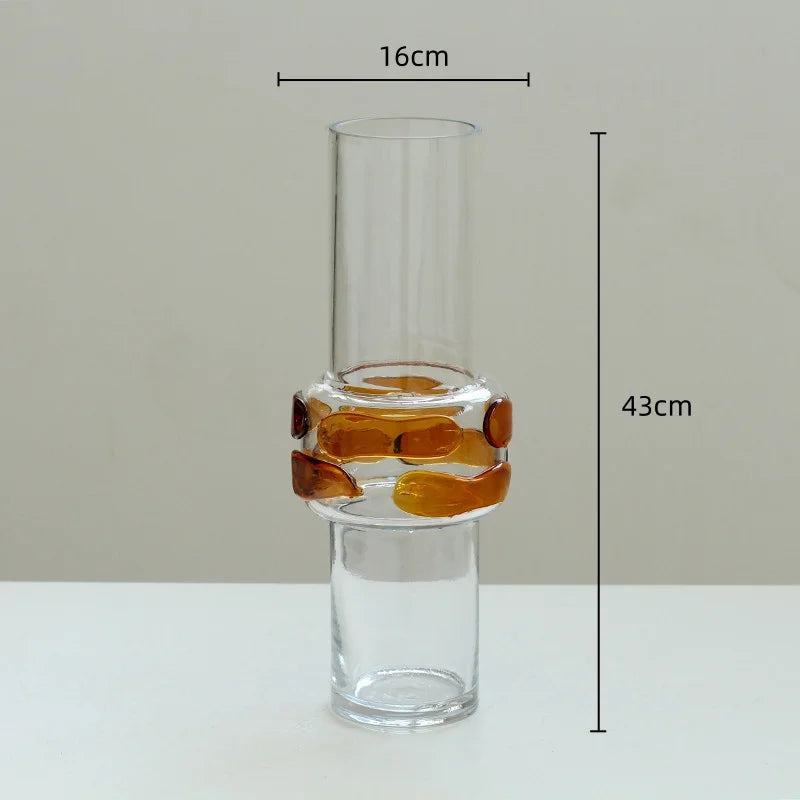 Afralia™ Clear Glass Vase Bubble Floral Arrangement Room Decoration