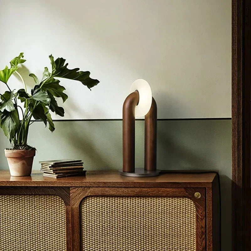 Afralia™ Solid Wood Table Lamps with Touch Control - Dimmable LED Lighting for Home Décor