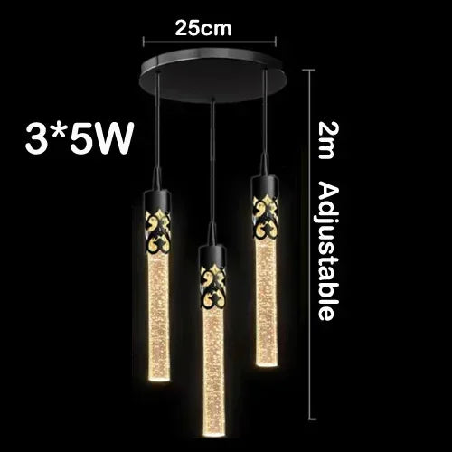 Afralia™ LED Crystal Chandelier for Home Decoration & Lighting in Living Room, Bedroom, Hotel & Bar