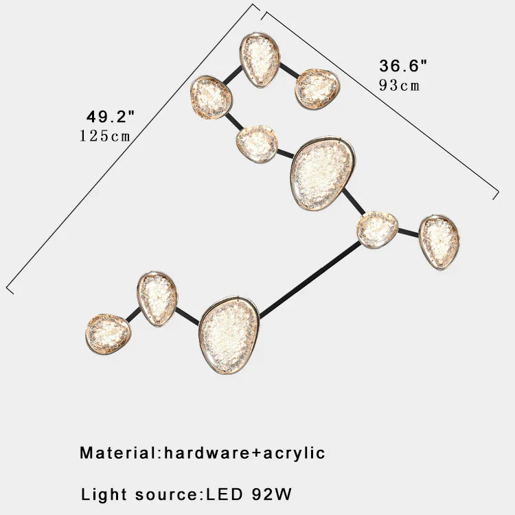 Afralia™ Stone Shaped LED Acrylic Wall Sconce Ceiling Light