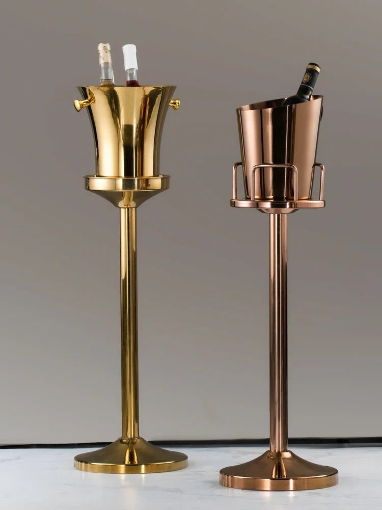 Afralia™ Stainless Steel Ice Bucket Stand for Champagne, Wine & Beer Cooling