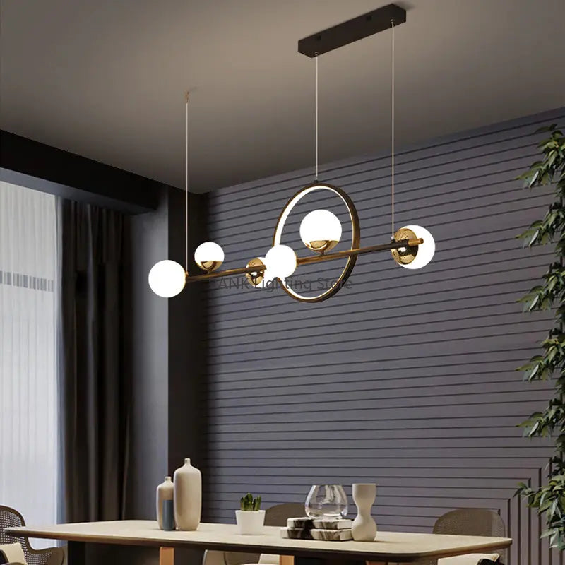 Afralia™ LED Long Strip Pendant Light: Nordic Minimalist Design for Living Room, Restaurant, Bar