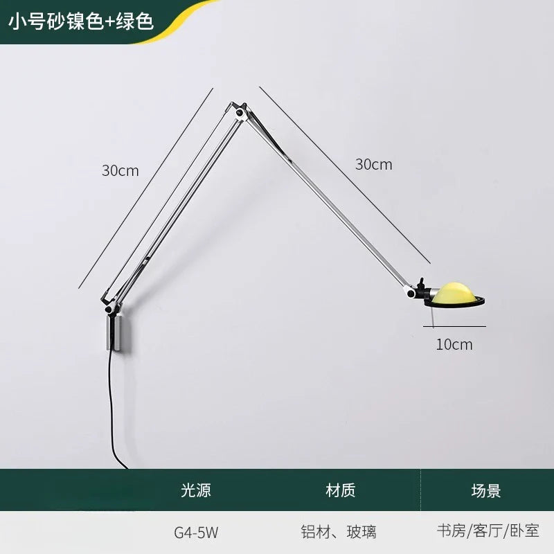 Afralia™ Medieval Rocker Arm Wall Lamp LED G4 Nordic Designer Adjustable Bedside Reading