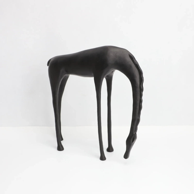 Afralia™ Abstract Horse Iron Sculpture - Metal Animal Figurine for Home Decor