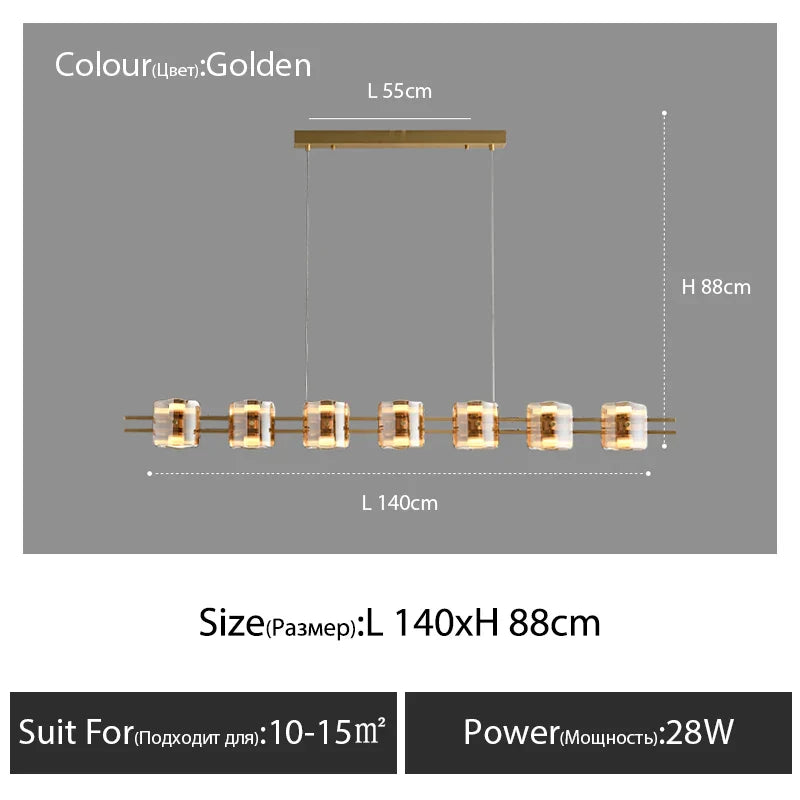 Afralia™ Modern Nordic Glass Round Chandelier with Full Copper Finish