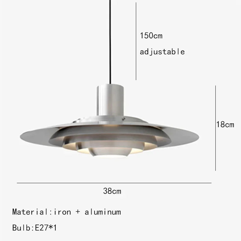 Afralia™ Metal Pendant Light with E27 Bulb for Dining Room and Kitchen