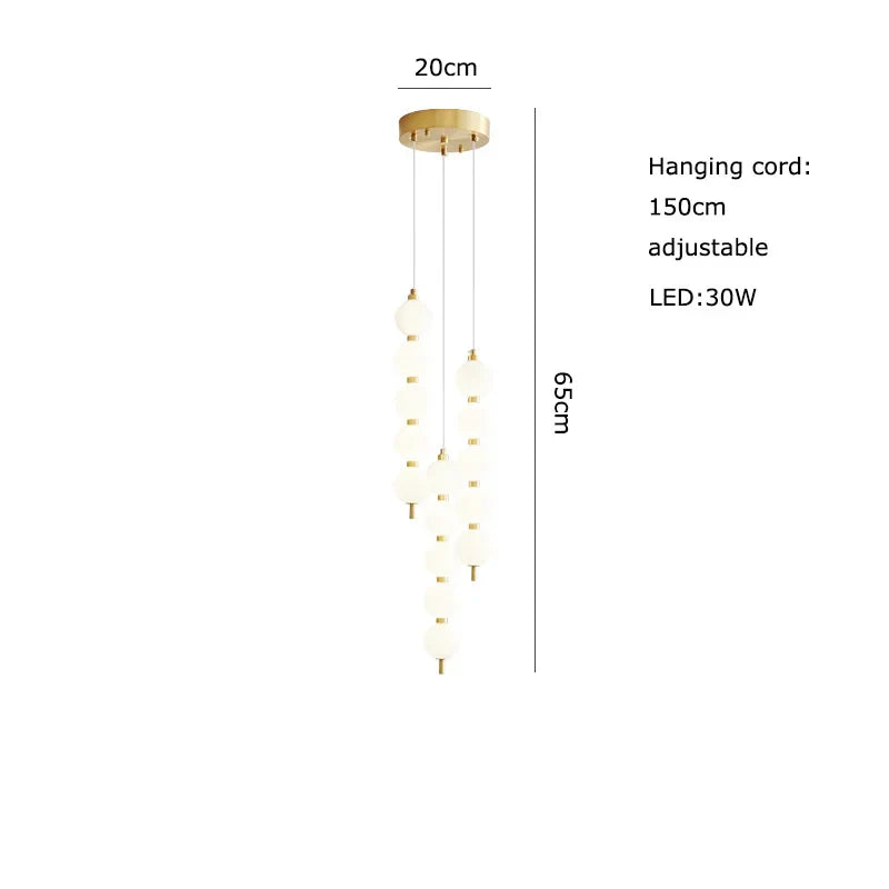 Afralia™ Art Deco LED Glass Pingpong Pendant Light in Gold Chrome Black.