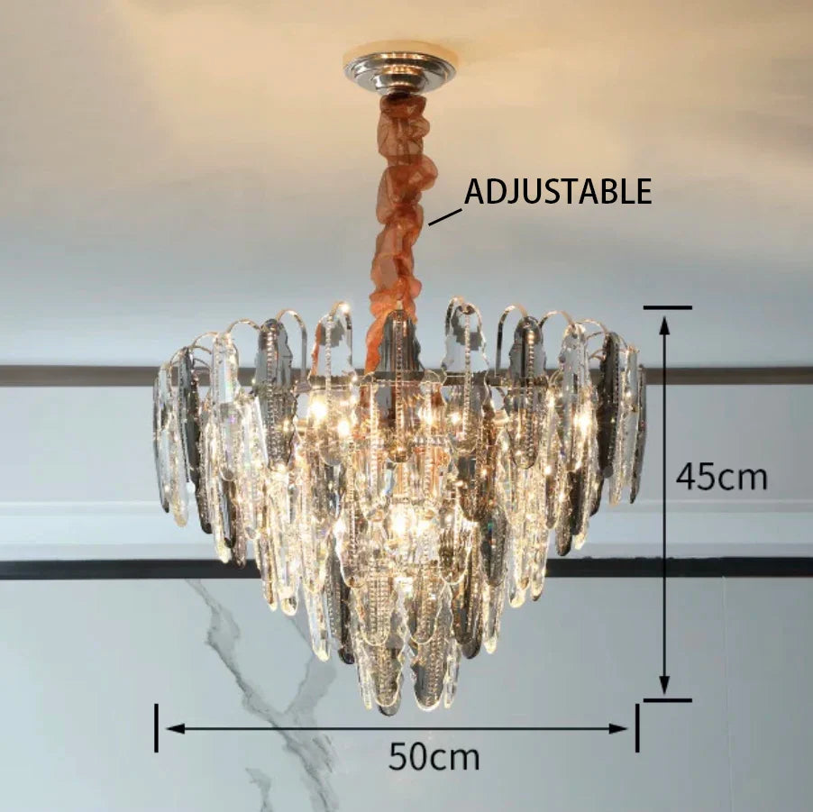 Afralia™ LED Leaf Chandelier: Modern Living Room Decor Lighting for Duplex Rotating Stairs