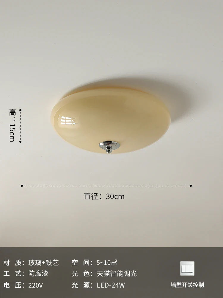 Afralia™ Cream Glass Wind Ceiling Light Vintage Design Medieval Hanging Lamp