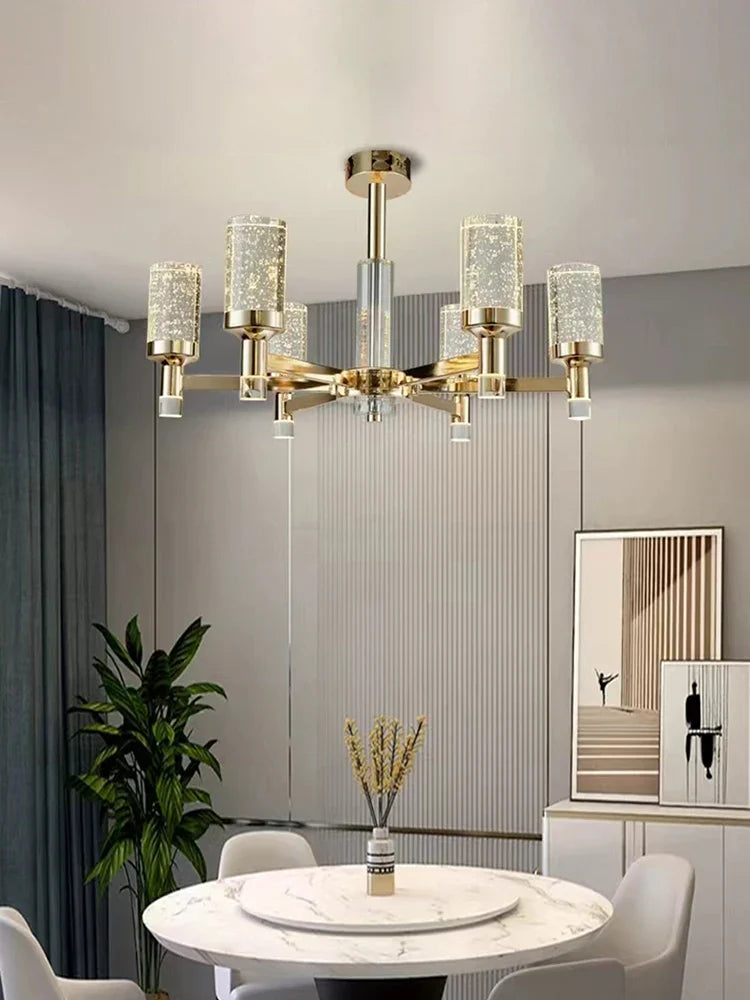 Afralia™ Bubble Crystal Chandelier for Luxurious Living Room Decor