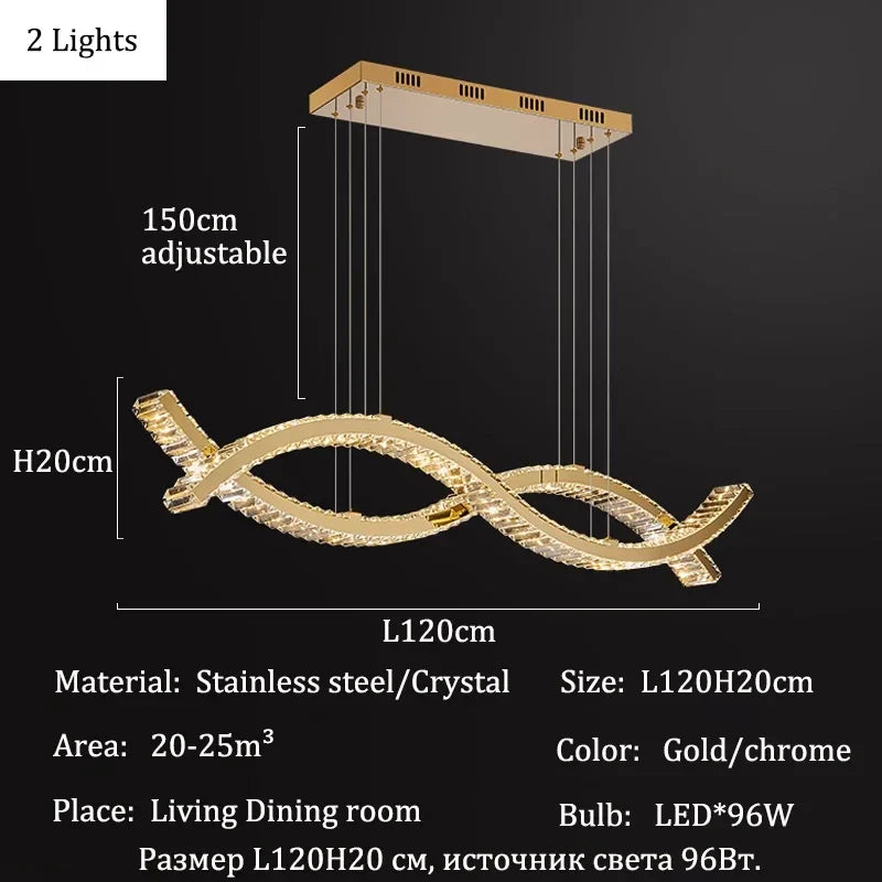 Afralia™ Elegant Crystal Chandeliers: Modern Lighting for Living & Dining Rooms, Bars.