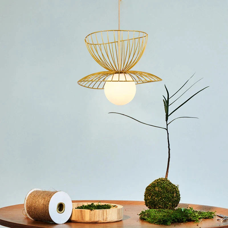 Afralia™ Nordic Straw Hat Chandelier: Classic Iron Pendant Lamp for Kitchen, Dining Table, and Bedroom