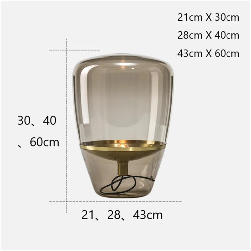 Afralia™ Modern Glass Table Lamps for Living Room Decor, Bedside & Indoor Lighting