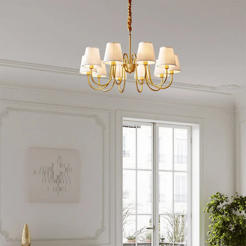 Afralia™ Copper American Chandelier: Modern Luxury for Living Room, Bedroom, and Restaurant