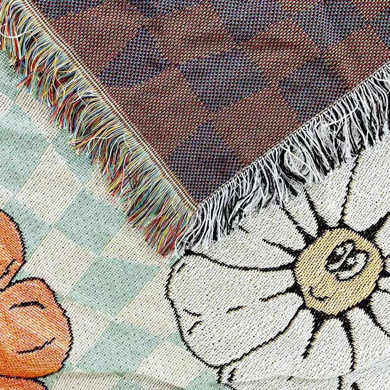 Afralia™ Nordic Boho Flower Jacquard Nap Bed Cover