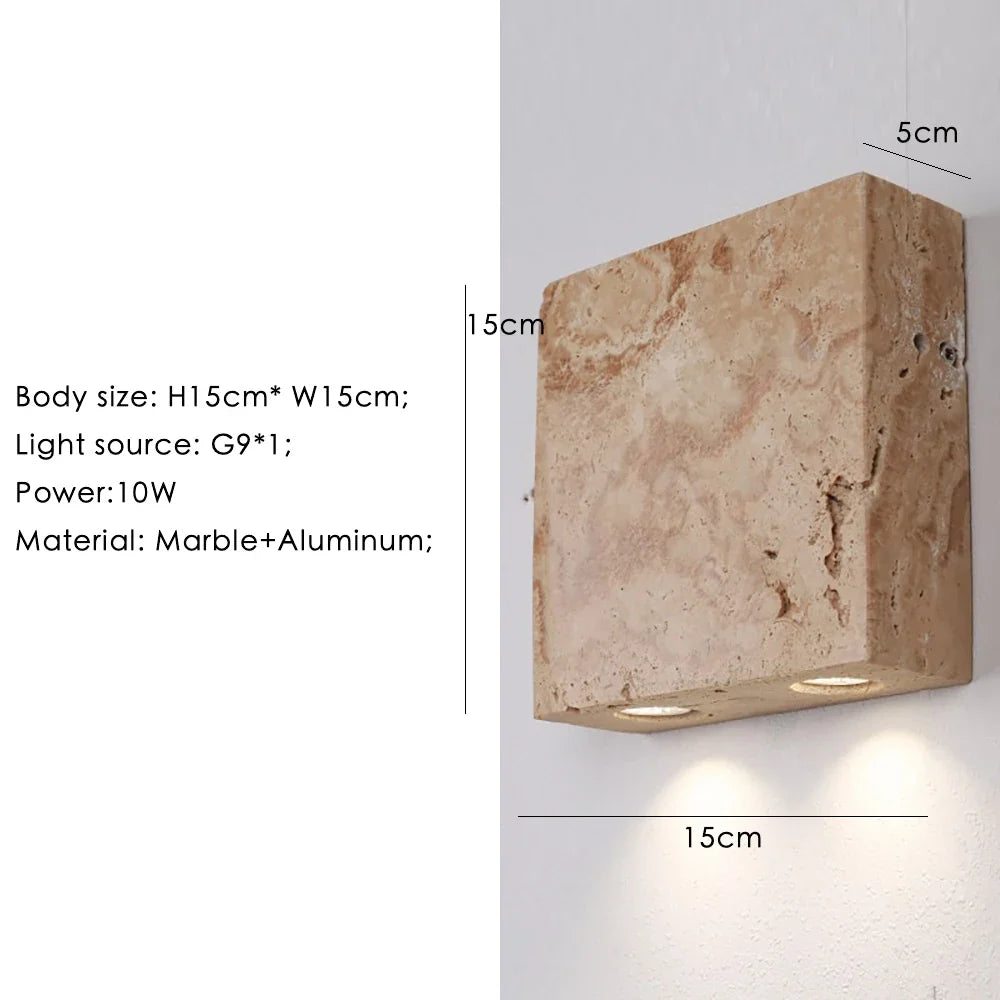Afralia™ Marble Wall Lamp: Nordic Modern LED Sconce for Bedroom, Living Room, and Corridor