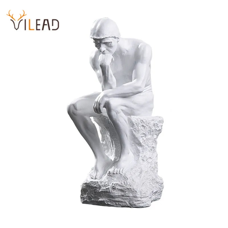 Afralia™ Thinker Statue: Modern Resin Sculpture for Home & Office Decor