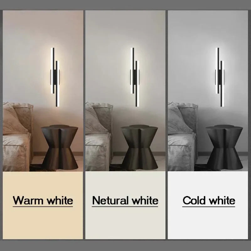 Afralia™ Black 12W LED Wall Sconce Lamp for Bedroom & Living Room