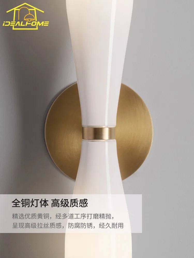 Afralia™ ETCETERA Copper Wall Lamp: Minimalist Luxury LED Indoor Lighting for Bedroom, Living Room