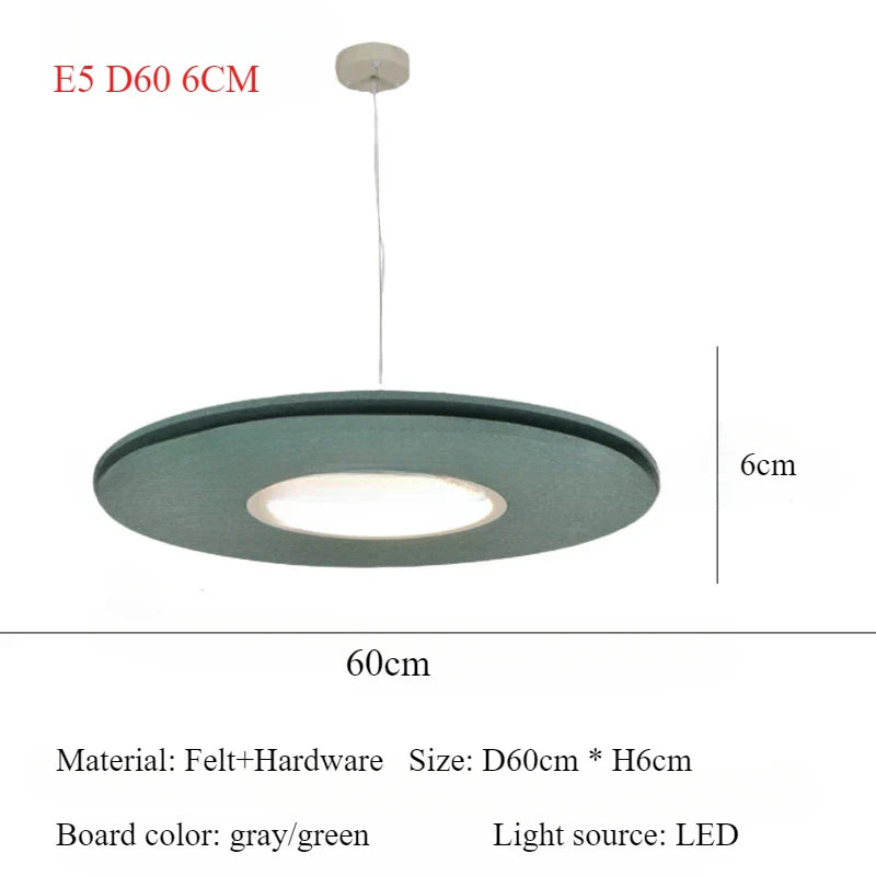 Afralia™ Nordic Felt Pendant Lamp LED Colorful Designer for Living Room Kitchen Island Dining Light