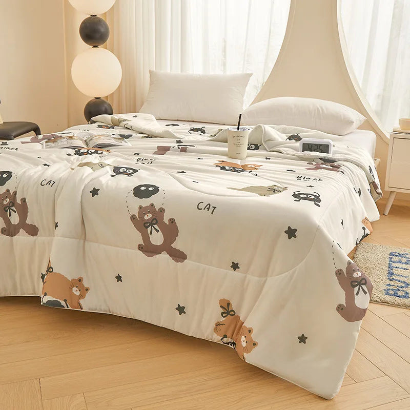 Afralia™ Summer Chill Quilt: Soft, Silky & Breathable Cooling Comforter