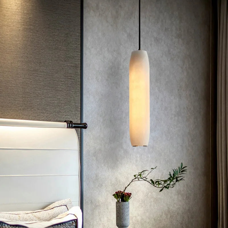 Afralia™ Marble Pendant Light: Modern Brass Hanging Lamp for Bedroom, Dining Room, Kitchen