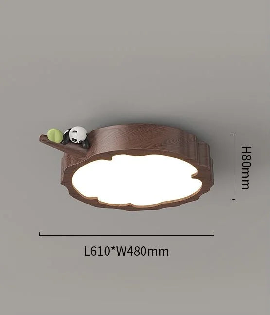 Afralia™ Modern Log Wind Room Ceiling Lamp