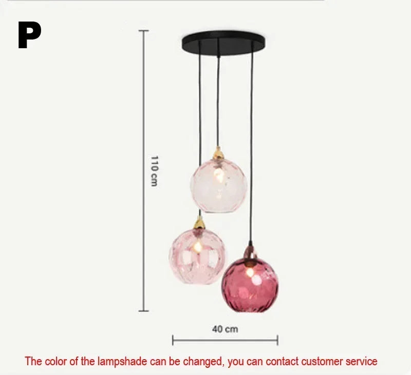 Afralia™ Water Grain Glass Ball Pendant Light: Modern Nordic Fixture for Restaurant, Kitchen, Bedroom