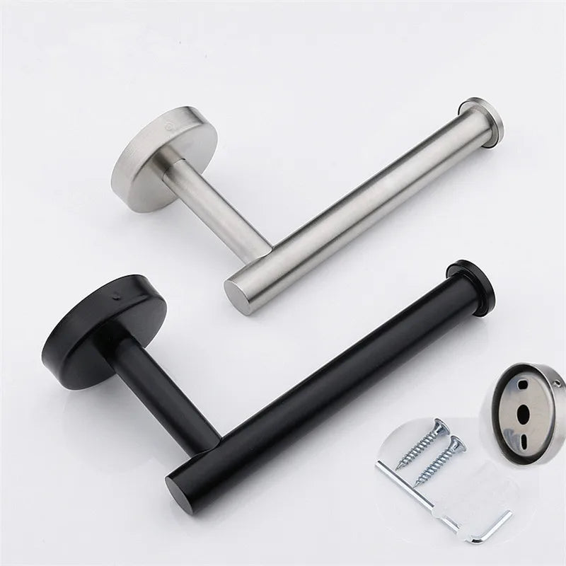 Afralia™ Brushed Gold Stainless Steel Toilet Paper Holder Kitchen Bathroom Tissue Rack Stand