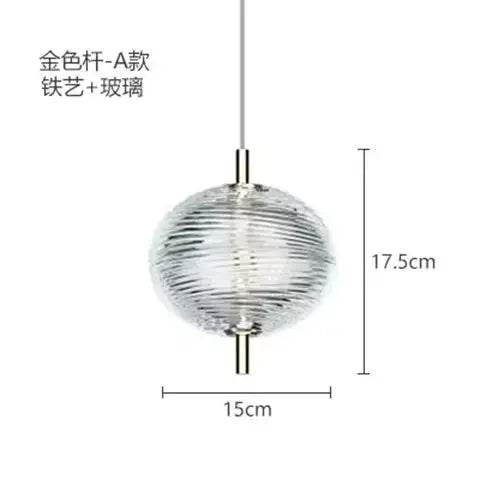 Afralia™ Nordic Glass Pendant Chandelier Bedroom Dining Hall Lighting Fixture
