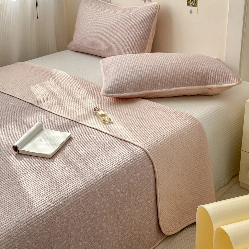 Afralia™ Double-Sided Cotton Bed Cover Quilted Tatami Mat, Soft & Anti-Slip Mattress