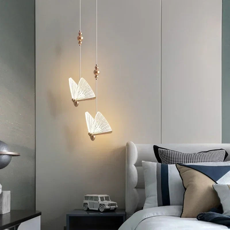 Afralia™ Luxury LED Butterfly Pendant Chandelier: Modern Nordic Hanging Lamp