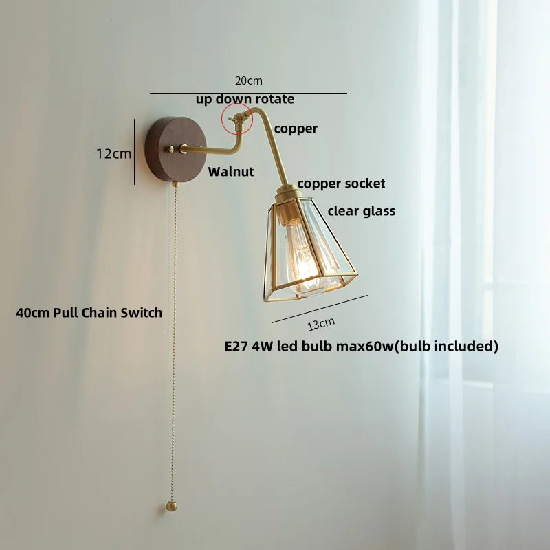 Afralia™ Tiffany Style Glass LED Wall Light with Colorful Shell Design