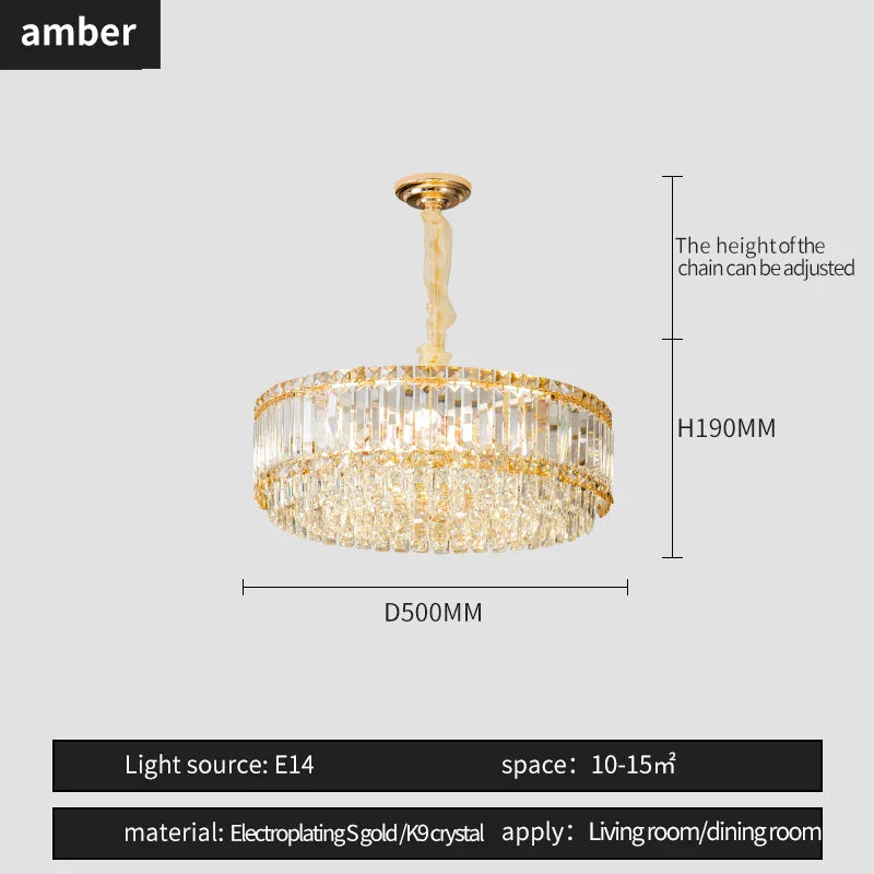 Afralia™ Crystal Chandelier: Elegant Modern Lighting for Living Room, Bedroom, and Restaurant.