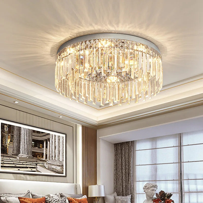 Afralia™ Crystal Ceiling Lamp: Modern Minimalist Light Luxury for Home Indoor Lighting