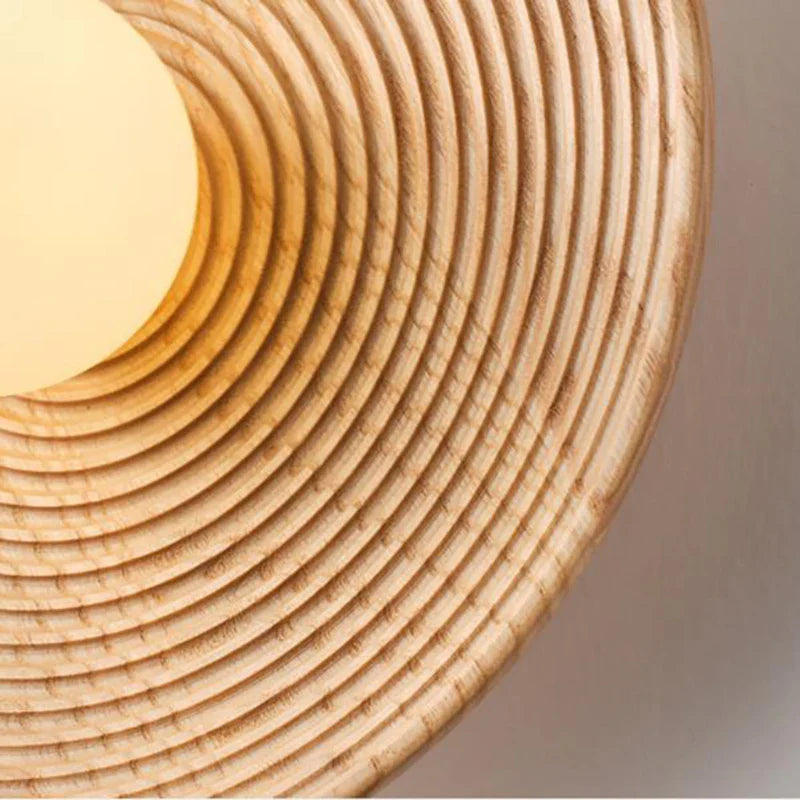 Afralia™ Round Wood G9 Bulb Wall Lamp | Modern Style for Home & Hotel Lighting