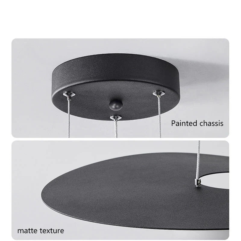 Afralia™ Modern LED Ceiling Chandelier Black/White Minimalist Living Room Bedroom Nordic