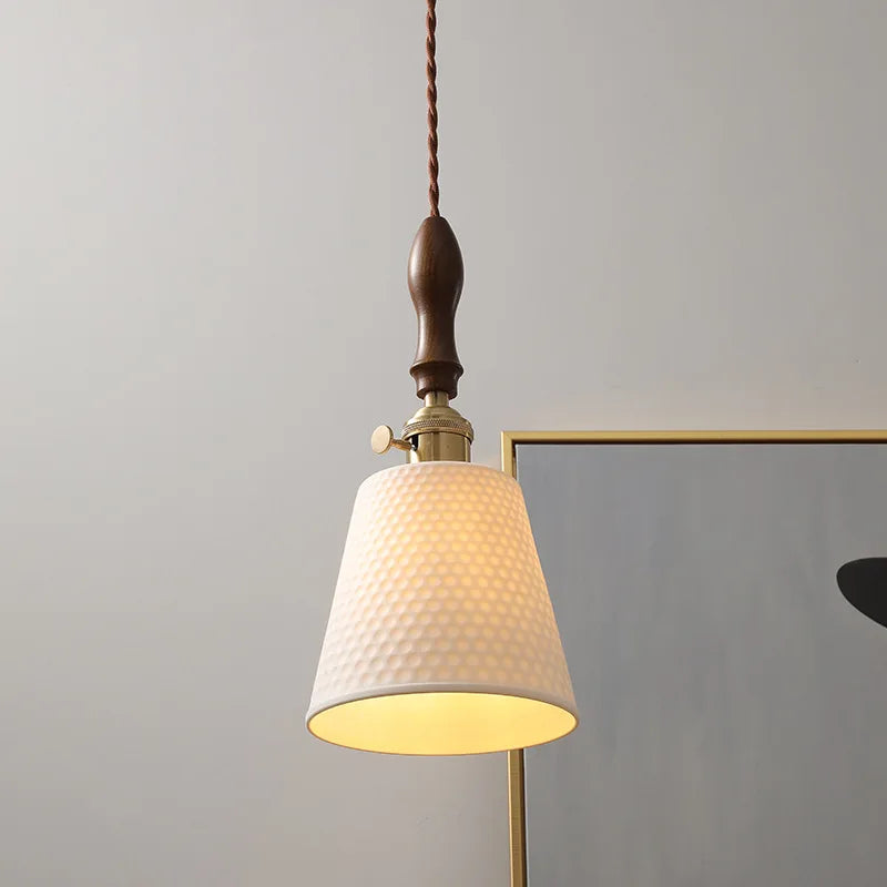 Afralia™ Ceramic LED Pendant Light Nordic Modern Hanging Lamp for Home Decor